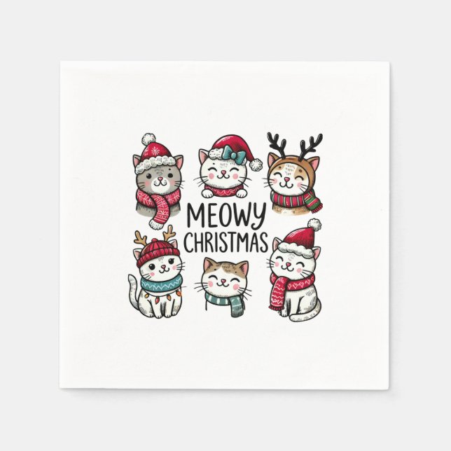Servilleta De Papel Navidades Meowy de Cat Lover (Anverso)