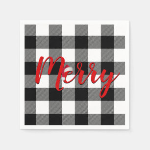 Servilleta De Papel Navidades Merry Buffalo Plaid