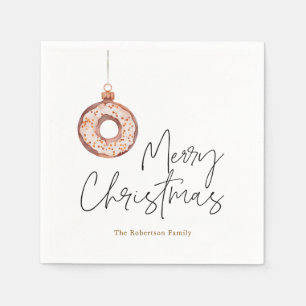 Servilleta De Papel Navidades minimalistas Donut Ornament