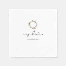 Servilleta De Papel Navidades minimalistas Feliz Familia navideña