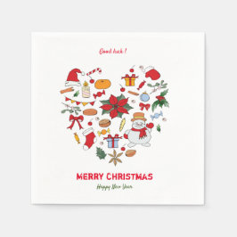 Servilleta De Papel Navidades minimalistas y Ap Feliz Año Nuevo