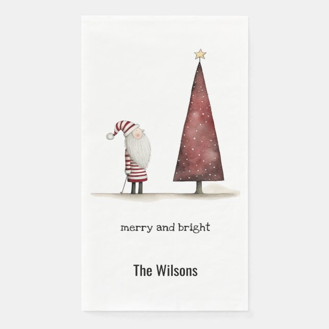 Servilleta De Papel Navidades modernos con un invierno amargo y brilla (Anverso)