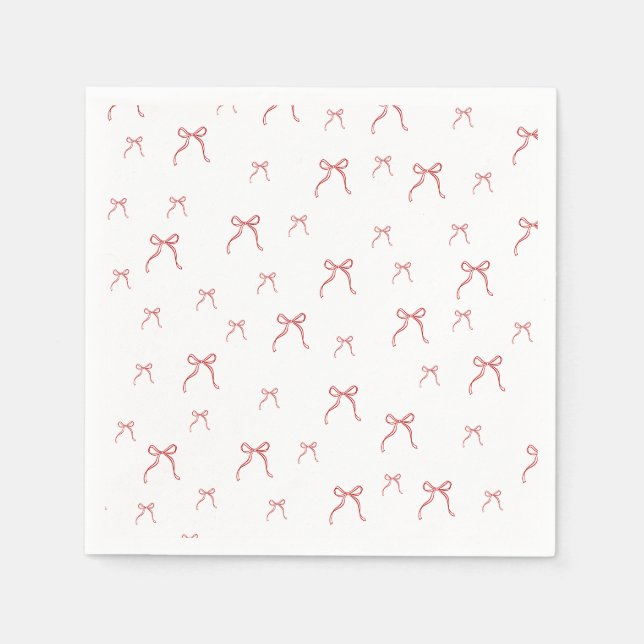 Servilleta De Papel Navidades modernos de Red Knot (Anverso)