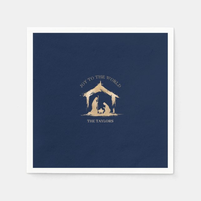 Servilleta De Papel Navidades modernos Natividad religiosa María y Jos (Anverso)