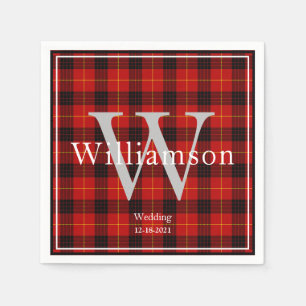 Servilleta De Papel Navidades Monogramados de Buffalo Plaid