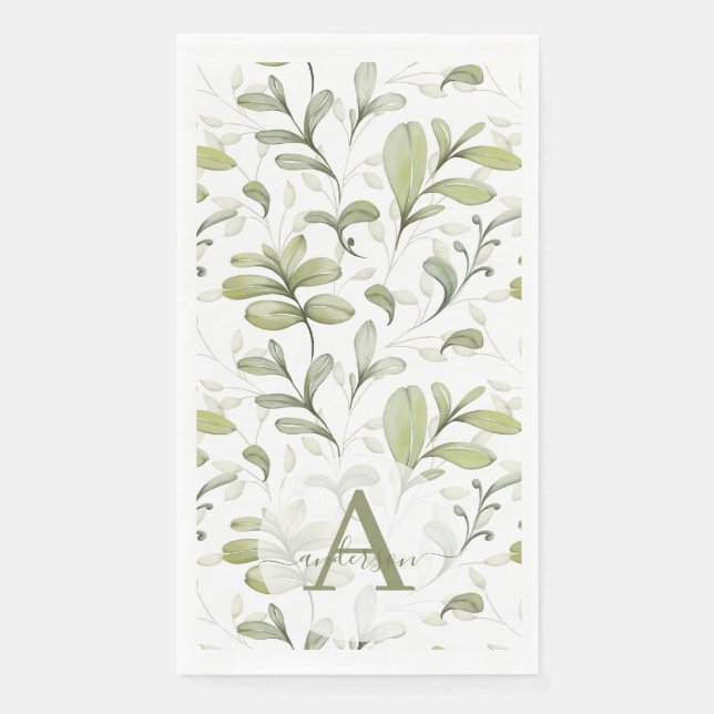 Servilleta De Papel Navidades Monogramados de la Subdivisión de Cranbe (Anverso)