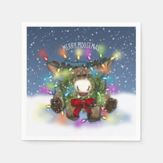 Servilleta De Papel Navidades Moose Napkins