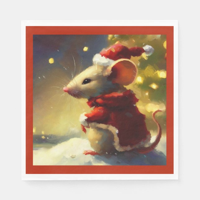 Servilleta De Papel Navidades Mouse 4 (Anverso)