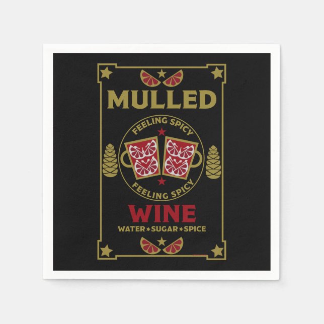 Servilleta De Papel Navidades mulled Red Wine (Anverso)