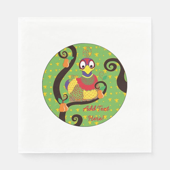 Servilleta De Papel Navidades Napkin estándar. Personalizar (Anverso)