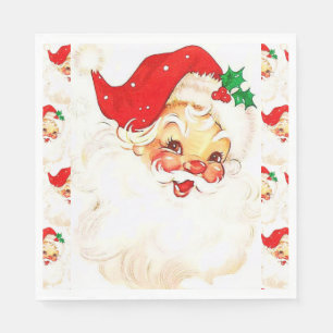 Servilleta De Papel Navidades Napkins de Papel, Vintage Santa Napkins