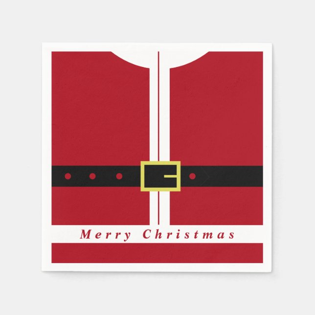 Servilleta De Papel Navidades Napkins Funny Santa Claus Design (Anverso)