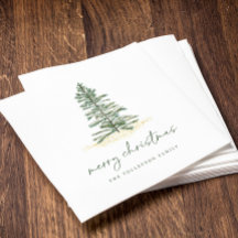 Navidades Napkins Holiday Evergreen Pine Simple