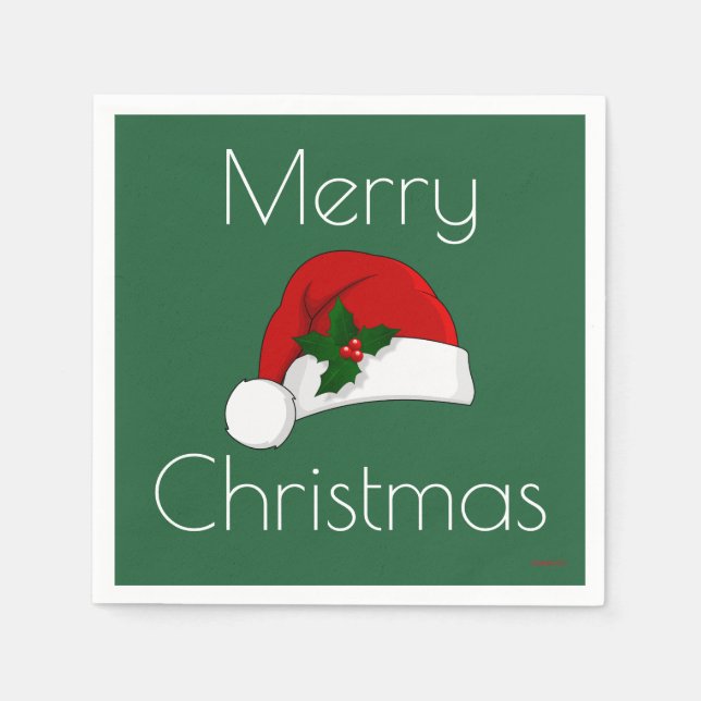 Servilleta De Papel Navidades Napkins Santa hat HAMbyWG (Anverso)