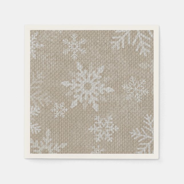 Servilleta De Papel Navidades Napkins Snowflake (Anverso)
