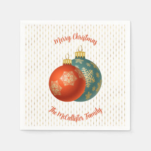 Servilleta De Papel Navidades Naranja Ornaments Papel Napkin