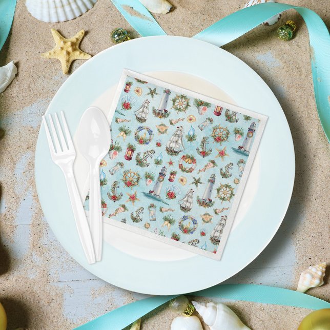 Servilleta De Papel Navidades náuticos Fiesta Tema de la costa (Subido por el creador)