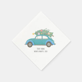 Servilleta De Papel navidades, navidad, niñera, árbol de navidad, auto