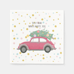 Servilleta De Papel navidades, navidad, niñera, árbol de navidad, auto