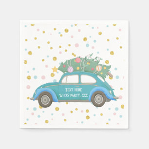 Servilleta De Papel navidades, navidad, niñera, árbol de navidad, auto