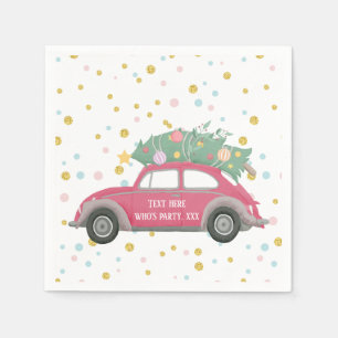 Servilleta De Papel navidades, navidad, niñera, árbol de navidad, auto