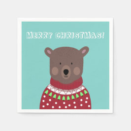 Servilleta De Papel Navidades Oso