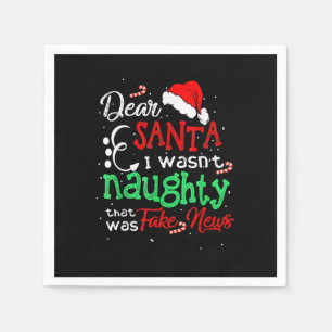 Servilleta De Papel Navidades Pajama Yo no fui travieso querido Santa