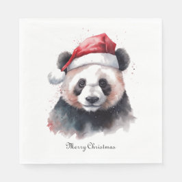 Servilleta De Papel Navidades Panda, personalizable