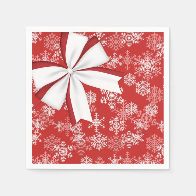Servilleta De Papel Navidades Papel Napkins-Snowflakes (Anverso)