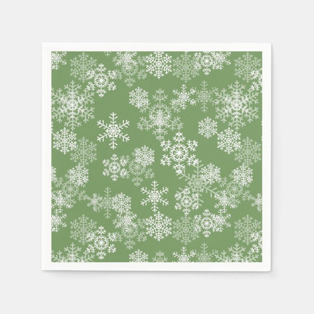 Servilleta De Papel Navidades Papel Napkins-Snowflakes (Anverso)