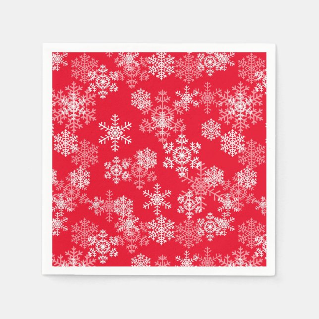 Servilleta De Papel Navidades Papel Napkins-Snowflakes Papeles Napkins (Anverso)