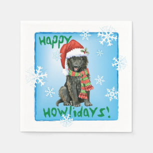 Servilleta De Papel Navidades Papeles de perro pastor belga