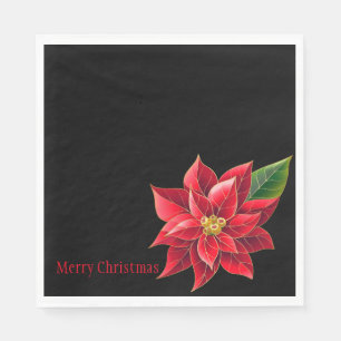 Servilleta De Papel Navidades Papeles Napkins Red Poinsettia