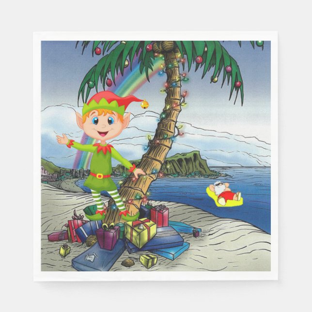 Servilleta De Papel Navidades Papeles servilletas, Feliz Navidad, Play (Anverso)