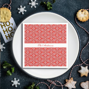 Servilleta De Papel Navidades Patrón copos de nieve Fiesta personaliza