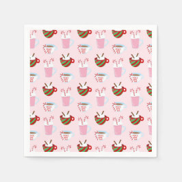Servilleta De Papel Navidades Patrón de cacao caliente