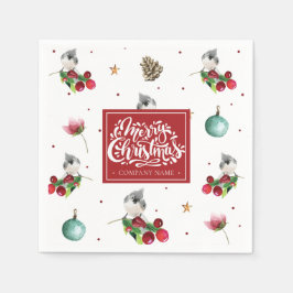 Servilleta De Papel Navidades Patrón Empresa Personalizada para Aves d