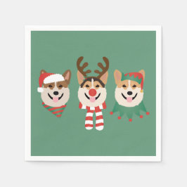 Servilleta De Papel Navidades Pembroke Welsh Corgi Dogs
