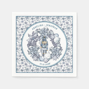 Servilleta De Papel Navidades personalizables Nutcracker Wreath Boda