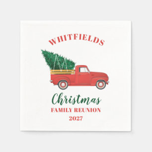 Servilleta De Papel Navidades Personalizado sindical de la familia Red