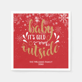 Servilleta De Papel Navidades personalizados beben hace frío afuera
