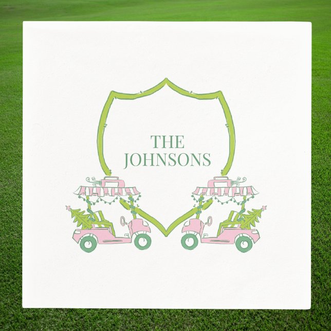 Servilleta De Papel Navidades personalizados Carros de golf rosados Fi (Subido por el creador)