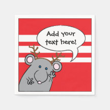 Navidades personalizados Cocktail Napkins "Mouse"