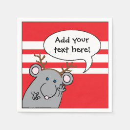 Servilleta De Papel Navidades personalizados Cocktail Napkins "Mouse"