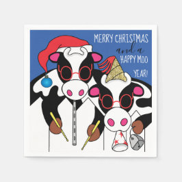Servilleta De Papel Navidades personalizados Cocktail Napkins "Vacas"
