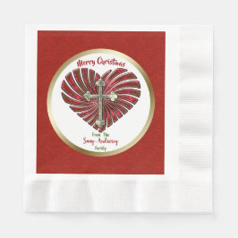 Servilleta De Papel Navidades personalizados cruzados de corazón