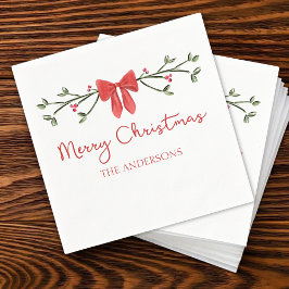 Servilleta De Papel Navidades personalizados Cute Coquette Bow Trendy