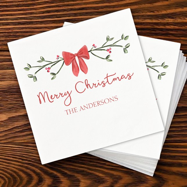 Servilleta De Papel Navidades personalizados Cute Coquette Bow Trendy (Subido por el creador)