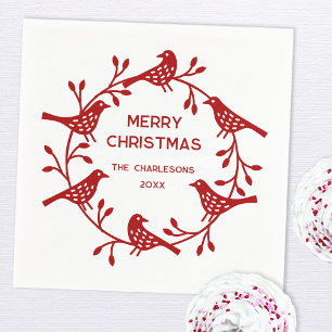 Servilleta De Papel Navidades personalizados de la avispa de aves esca