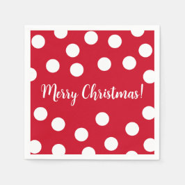 Servilleta De Papel Navidades personalizados en rojo y blanco